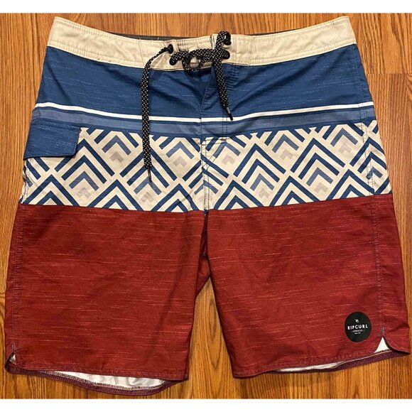 Rip Curl Other - Rip Curl Geometric Colorblock Mens 32 Board Shorts Beach Swim Trunks